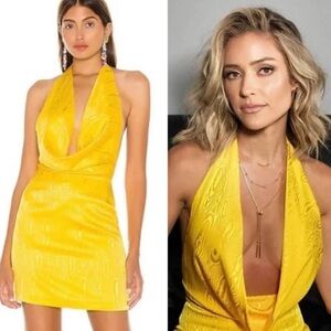 Ronny Kobo Yellow Marisa Cocktail Dress, NWT